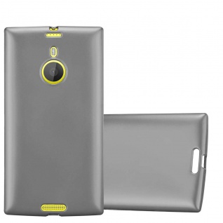 Cadorabo Hülle kompatibel mit Nokia Lumia 1520 in METALLIC GRAU - Schutzhülle aus flexiblem TPU Silikon
