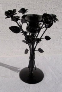 WOHNAMBIENTE Kerzenständer, Kerzenhalter Art.-Nr.: T 1110 Maße: Umfang ca, 19 cm, Höhe ca. 26 cm.