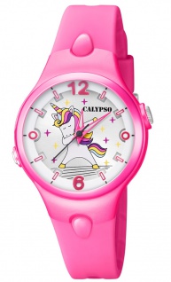Calypso Kinderuhr analog pink Kunststoff Einhornmotiv K5784/2 K5784