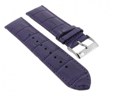 Esprit Ersatzband 22mm | Leder lila mit Krokoprägung passend für Armbanduhr ES103822003