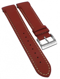 Nautica Ersatzband 22mm rot Leder Schließe silberfarben Easy Click A42552GR