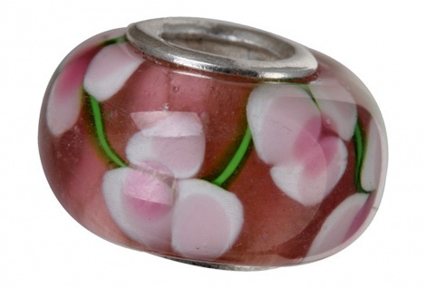 Charlot Borgen Marken Damen Bead Beads Drops Kristallglas Silberkern GPS-61Rosa