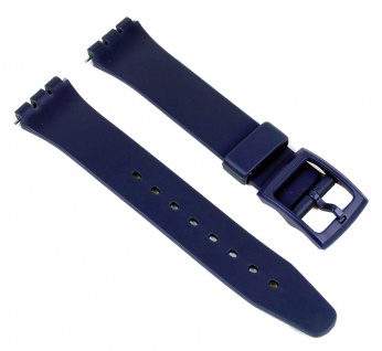 Minott Uhrenarmband Kunststoff Ersatzband 17mm für Swatch Uhren blau 18054B