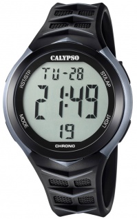 Calypso Herrenarmbanduhr Quarz Digital 5 Alarmzeiten schwarz/grau K5730/1