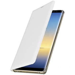 Flip-Cover Book Cover für Samsung Galaxy Note 8 mit Kartenfach â€? Weiß