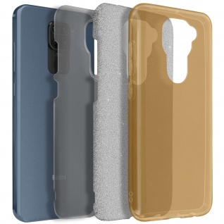 Schutzhülle, Glitter Case für Xiaomi Redmi Note 9, shiny & girly Hülle Gold