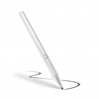 Hochpräziser, wiederaufladbarer Eingabestift für iPad, 12 Std. Akku - Weiß