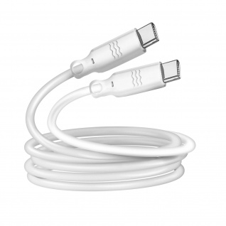Recycelbares USB-C / USB-C Kabel, 2m langes Kabel, Just Green - Weiß