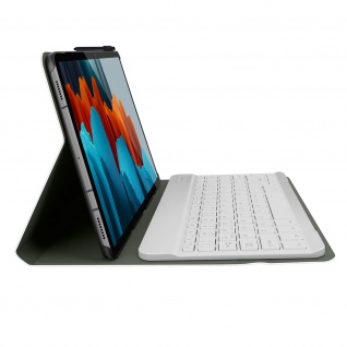 Klapphülle mit integrierter Bluetooth Tastatur für Galaxy Tab S7 11.0 Rosegold