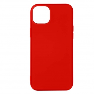 Halbsteife Silikon Handyhülle für Apple iPhone 14, Soft Touch Rot
