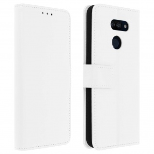 LG K40s Flip-Cover mit Kartenfächern & Standfunktion Weiß