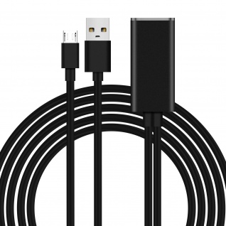 Micro USB / RJ45 Universal Ethernet Adapter 100Mbps Geschwindigkeit Schwarz
