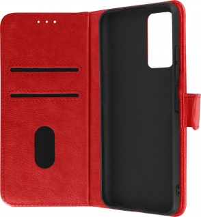 Flip Cover Geldbörse, Etui Kunstleder für Xiaomi Redmi Note 11 Rot