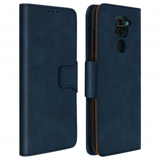 Flip Stand Case Brieftasche & Standfunktion für Xiaomi Redmi Note 9 Blau