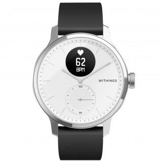 Withings Gesundheits-Wearable Scanwatch, 42mm Armband mit EKG und SpO2 Weiß