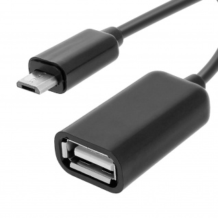 OTG Micro-USB / USB Adapter für Smartphones / Tablets - Schwarz