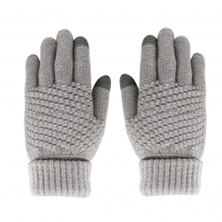 Universal Touchscreen-Handschuhe, Wollhandschuhe Grau