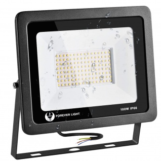 100W LED-Außenstrahler mit neutralweißem Licht 4500K Wasserdicht IP66 Schwarz