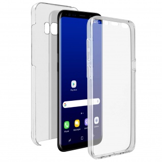 Schutzhülle für Samsung Galaxy S8 Plus, Vorder- + Rückseite Transparent