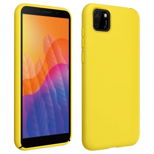 Halbsteife Silikon Handyhülle Huawei Y5p, Soft Touch - Gelb