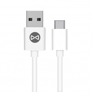 USB / USB-C Kabel, 1m lang, Laden und Synchronisieren, Forever - Weiß