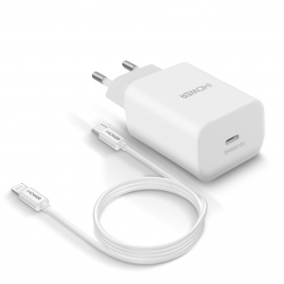 USB-C Netzladegerät mit Lightning Power Delivery 18W Kabel, iHower - Weiß