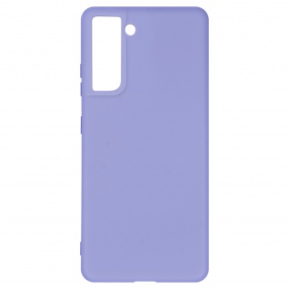 Halbsteife Silikon Handyhülle für Samsung Galaxy S21 Plus, Soft Touch Violett