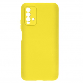 Halbsteife Silikon Handyhülle für Xiaomi Redmi 9T, Soft Touch Gelb