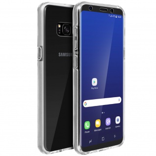 Schutzhülle für Samsung Galaxy S8, Vorder- + Rückseite Transparent