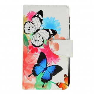 Klapphülle mit Portemonnaie für Samsung Galaxy A12 Schmetterling Design