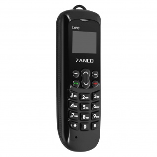 Mini-Handy mit SMS / Anrufen und Bluetooth, Micro-SIM, Zanco Bee Schwarz