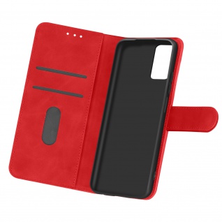 Flip Cover Geldbörse, Etui Kunstleder für Samsung Galaxy A32 5G Rot