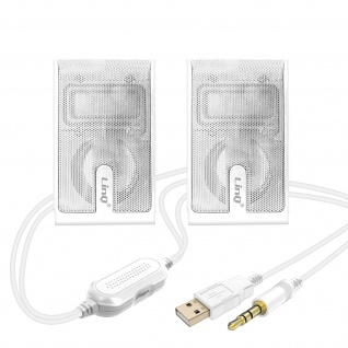 LinQ A2035 3, 5 mm kabelgebundener Lautsprecher 3 W x 2 Weiß