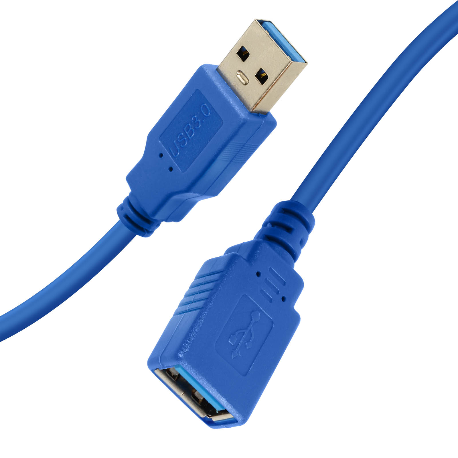 LinQ, USB 3.0 Verlängerungskabel Synchronisation 5Gb/s Länge 1.5m, Blau