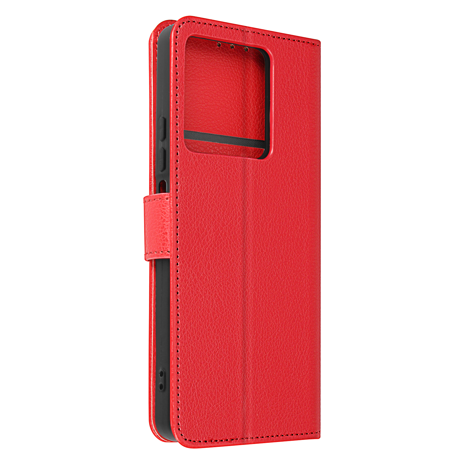 Xiaomi Redmi Note 13 5G Kunstlederhülle mit Kartenfächern, Rot