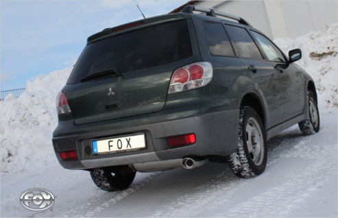 Fox Auspuff Sportauspuff Endschalldämpfer für Mitsubishi Outlander 4WD 2, 0l