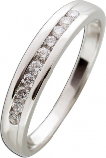 Diamant Goldring 0, 25ct TW/SI Weißgold 585 Brillant Memoire Ring
