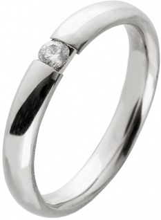 Diamant Ring 0, 10ct W/SI Weissgold 585 poliert Brillant Verlobungsring