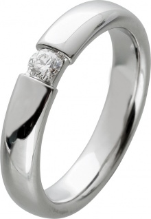 Verlobungsring Weißgold 585 Brillant Ring 0, 15ct W/SI Diamant Gold