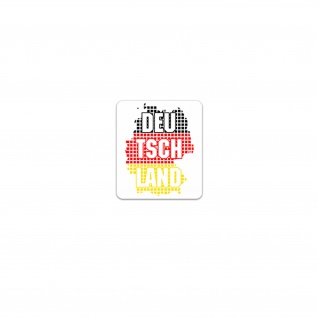 Aufkleber/Sticker Deutschland Pixel Bundesrepublik Deutsch Flagge 6x7cm A3532