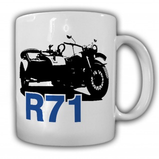 R71 Motorrad Gespann Beiwagen Oldtimer Bike - Tasse #13372 - Vorschau 