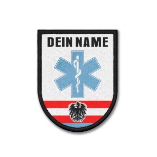 Patch Sanitäter Polizei Österreich Personalisiert Wunschtext Dein Name #40696