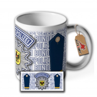 Polizeiratanwärter BPOL PRA Anwärter Höherer Dienst Abzeichen Becher Tasse #29142