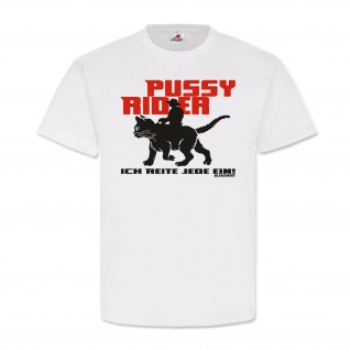 Pussy Rider Reiter Spaß Fun Cow Boy Pferd Reiten Lustig Katze T Shirt #20406
