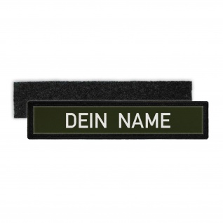 Namenschild Patch oliv-grün Uniform personalisiert individuell Namen #24126