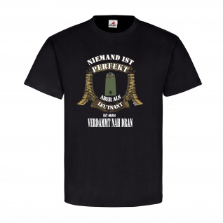 Niemand ist Perfekt Leutnant T Shirt Kette Munition Emblem Einheit Wappen #20532