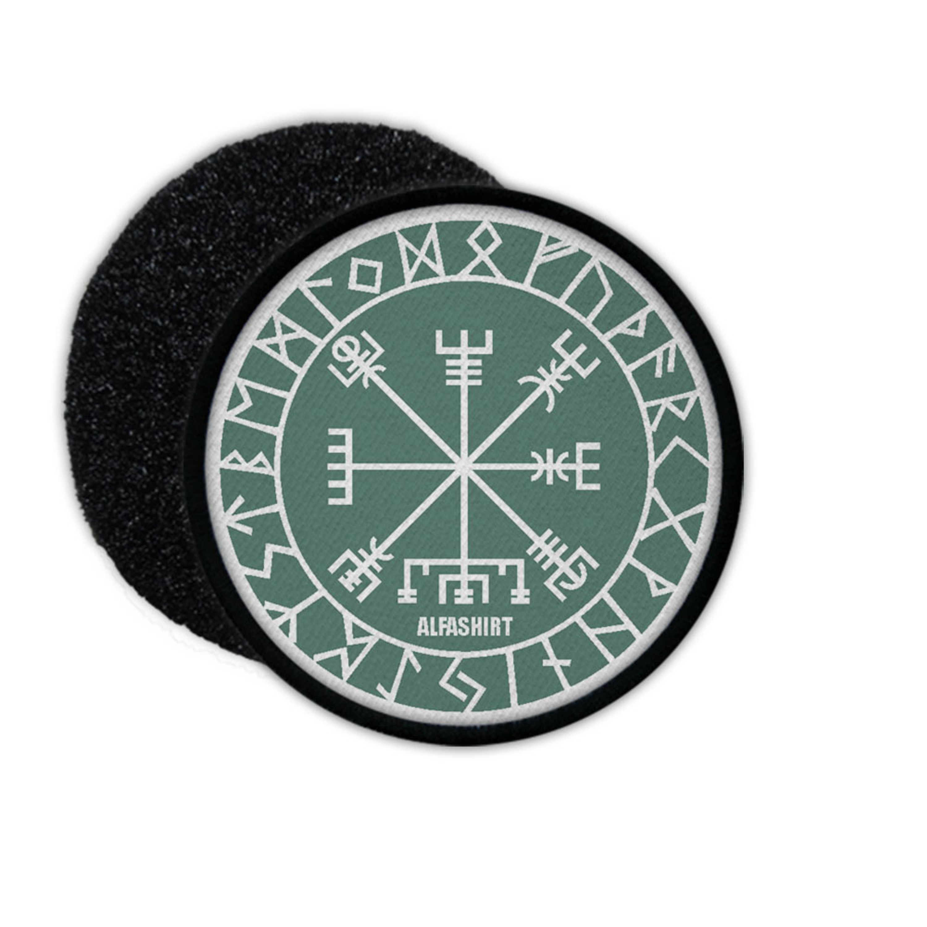 Vegvisir  Der Magische Kompass Von Wikingern Aufnäher Rückenpatch 