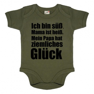 Baby Body ziemliches Glück Baby Mama Papa Eltern Funny Witz Humor Lustig #20340