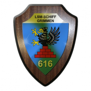 Wappenschild LSM-SCHIFF GRIMMEN 616 NVA Volksmarine DDR Boot #39149