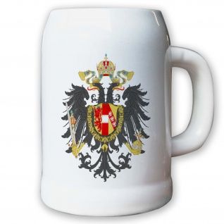 Krug / Bierkrug 0, 5l - Königreich Österreich Wappen Adler #9421